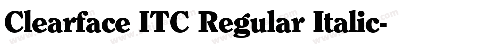 Clearface ITC Regular Italic字体转换